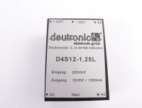 Deutronic D4S12-1,25L Eing. 220VAC Ausg. 12VDC/1300mA #used