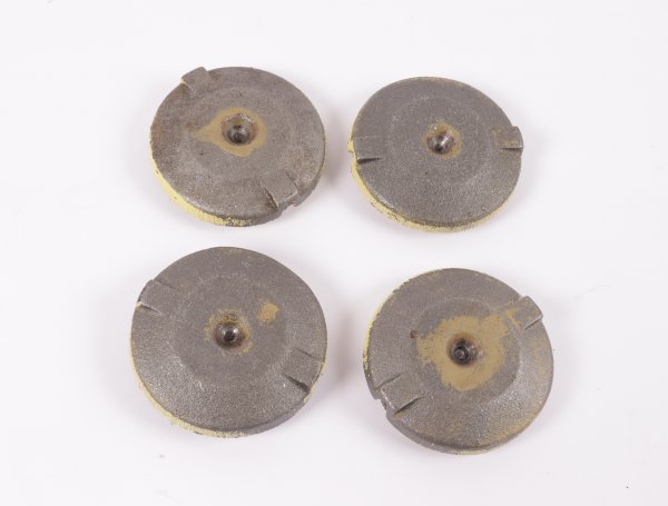 4x Maschinenfüße Maschinenschuhe rund dia.80mm #used