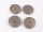 4x Maschinenfüße Maschinenschuhe rund dia.80mm #used