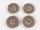4x Maschinenfüße Maschinenschuhe rund dia.80mm #used