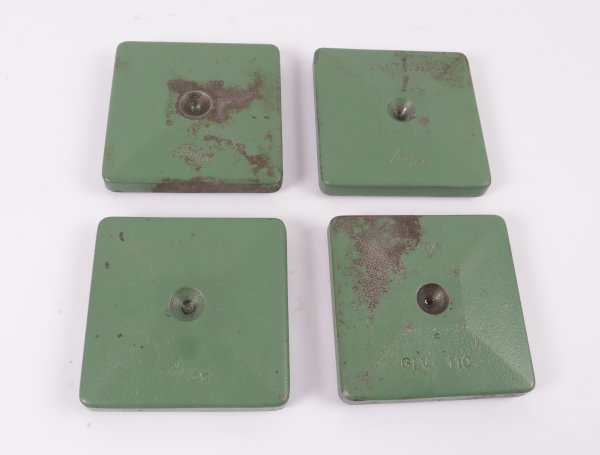 4x Air Loc Maschinenfüße Maschinenschuhe 120x120mm #used