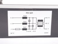 Schaffner Netzfilter FR 501 mit Erdleiterdrossel 220V 6Amp 50/60Hz #used