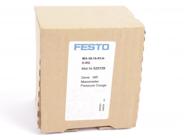 FESTO Manometer MA-50-16-R1/4-E-RG 525729 #new open box
