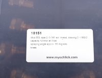 6x Schlick Vollkegeldüse Mod.553 Size2 G 3/8 Streukegel 90° #new open box
