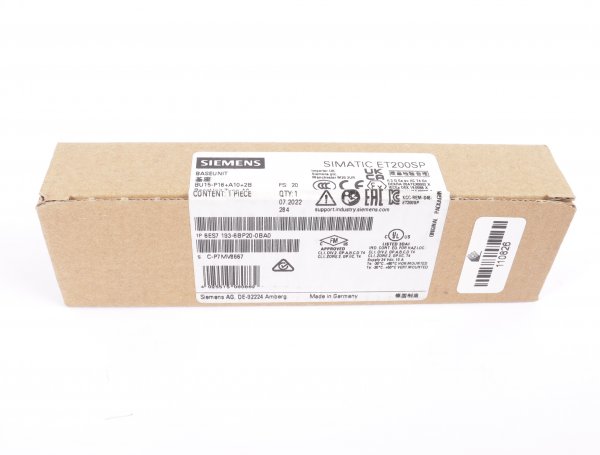 Siemens SIMATIC ET 200SP Base-Unit 6ES7193-6BP20-0BA0 #new sealed