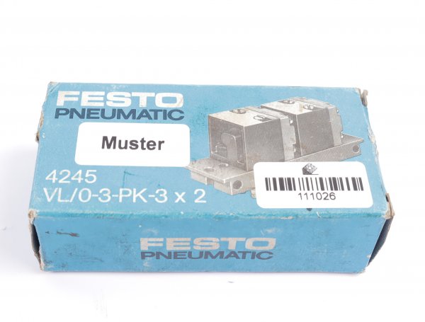 FESTO Block Pneumatik VL/0-3-PK-3x2 4245 #used