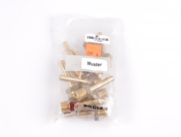 10 Stck. RIEGLER Einschraubschlauchtüllen G 1/4, AG zyl., Schl. LW 6 mm, SW 17, MS Typ 239 B 111218 #new open box