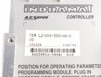 INDRAMAT AC Servo Controller TDM 1.2-100-300-W1-000 #used
