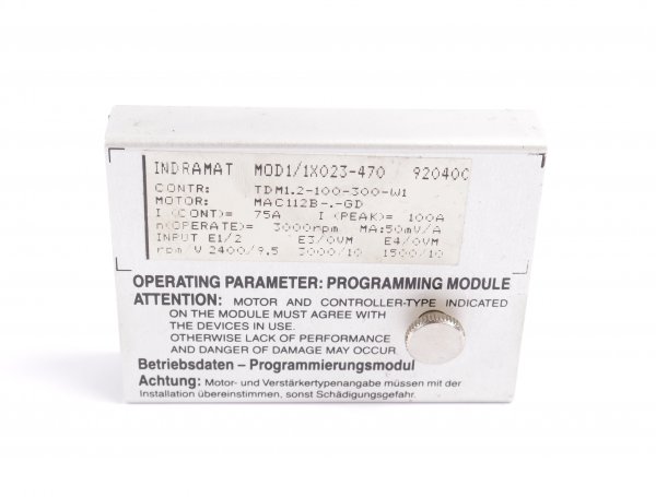 INDRAMAT Programmierungsmodul MOD1/1X023-470  für TDM 1.2-100-300-W1 #used
