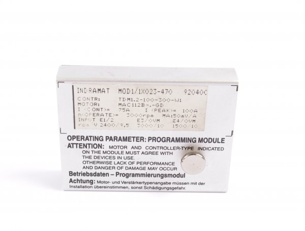 INDRAMAT Programmierungsmodul MOD1/1X023-470  für TDM 1.2-100-300-W1 #used