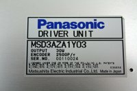 Panasonic DRIVER UNIT  200V 30W MSD3AZA1Y03 #used
