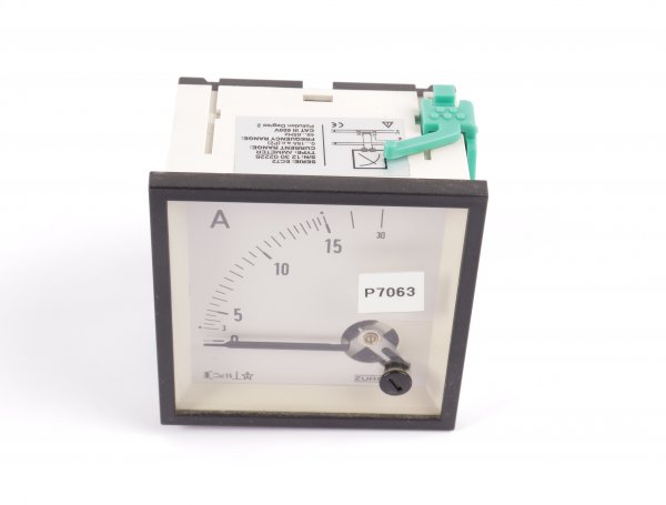 ZURC Ammeter EC72 0...15A a.c. 45...65Hz #used