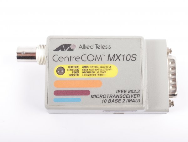 Allied Telesis Microtransceiver CentreCOM AT-MX10S IEEE 802.3 10 Base 2 (MAU) #used