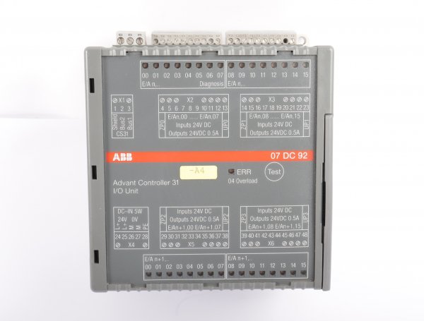 ABB Advant Controller 31 I/O Unit 07DC92D GJR5252200R0101 #used