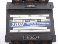 Togi Trafo Transformator TRH100-20 pri. 200V sec.26V 24V aus FALCON K-2 #used