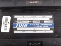 Togi Trafo Transformator TRH500-21 pri. 220V sec. 110V aus FALCON K-2 #used