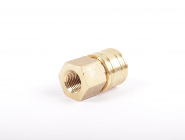 RIEGLER Schnellverschlusskupplung NW 7,2, Messing blank, G 3/8 IG 243.22 #new w/o box