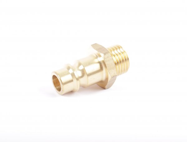RIEGLER Nippel für Kupplungen NW 7,2 - NW 7,8, Messing blank, G 1/4 AG 243.50 #new w/o box
