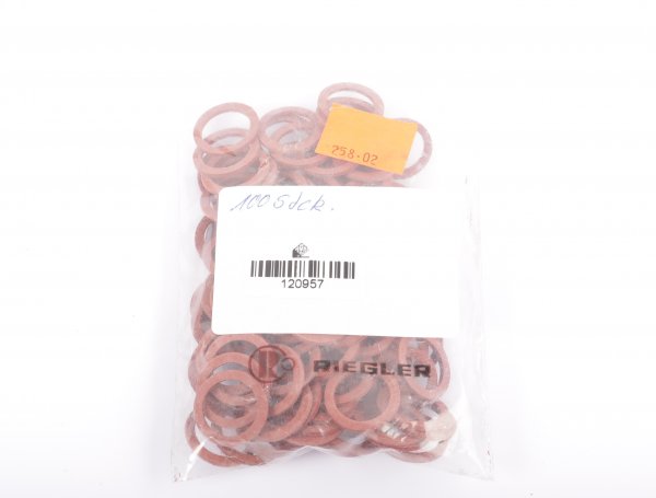 RIEGLER Dichtring aus Vulkanfiber, für Gewinde G 1/4 258.02 1Pckg. á 100 Stück #new w/o box