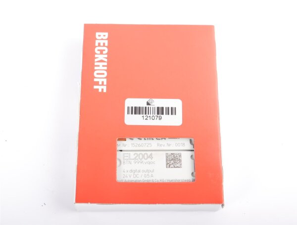 BECKHOFF EL2004 EtherCAT-Klemme 4-Kanal-Digital-Ausgang 24 V DC 0,5A #new sealed