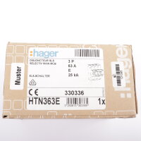 Hager SLS Schalter SLSE63 HTN363E 330336 #new open box