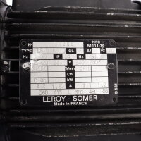 LEROY SOMER Elektromotor Drehstrommotor LS80L1 PT0 0,55 kW #used
