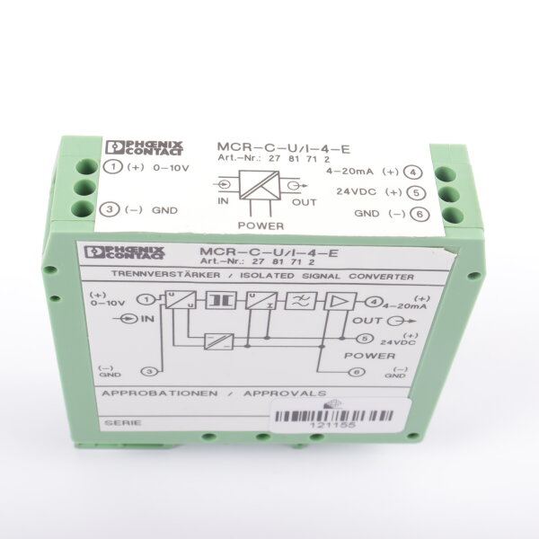 Phoenix Contact Signalverstärker MCR-C-U/I-4-E 2781712 #used