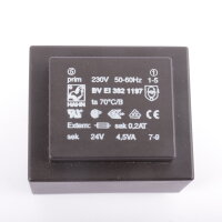 HAHN Transformator  BV EI 382 1197  prim 230V 50-60 Hz...