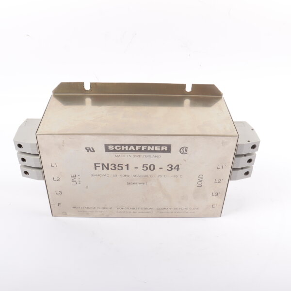 Schaffner Netzfilter FN351-50-34 3x440VAC 50-60Hz #used