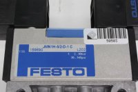 Festo JMN 1H-5/2-D-1 C Magnetventil  mit MSN1G-24V Magnetspule und VDMA 24 345-C-1 Ventilgrundplatte #used