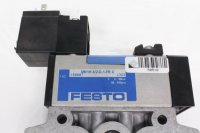 Festo Magnetventil MN 1H-5/2-D-1-FR C 159687 mit MSN1G-24V Magnetspule und VDMA 24 345-C-1 Ventilgrundplatte #used