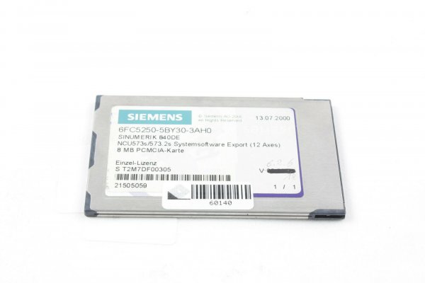 SINUMERIK 840DE 6FC5250-5BY30-3AH0 CNC-Software 12-5 auf PC-Card Export Software-Stand 6.2.6.18 einfache Lizenz
