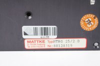 Mattke MTRG 25/2D Servoregler Servoverstärker 88128319 gebraucht