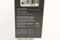 Siemens SINAMICS BRAKING Module 6SL3100-1AE31-0AB0 Eingang: DC 600V Ausgang: Spitze 100kW/2S gebraucht