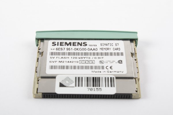 Siemens SIMATIC S7 6ES7951-0KG00-0AA0 Memory Card für S7-300 kurze Bauform 5V Flash-EPROM 128 KByte gebraucht