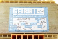 GETRA 60040452005100 Transformator prim.400V +-5% sec.0-230V/2,75A kVA0,63 gebraucht