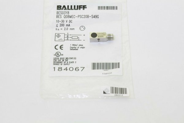 Balluff BES03Y8 induktiver Näherungsschalter BES Q08MEC-PSC20B-S49G